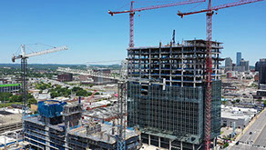 4 cranes on West End